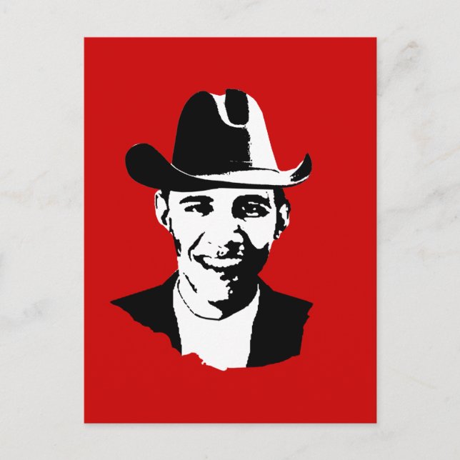 Cowboy Obama Vykort (Framsida)