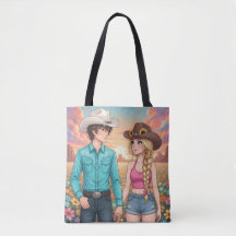cowboy och cowgirl anime-stil