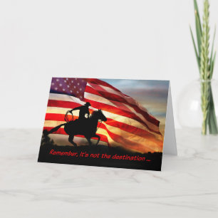 Cowboy och Flagga Det är Ride Birthday Card Kort