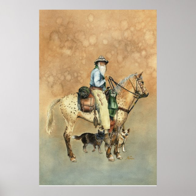 Cowboy och hans Appaloosa Poster (Framsidan)