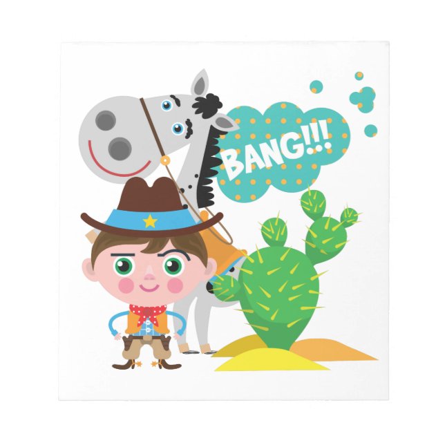 Cowboy och häst anteckningsblock (Framsida)