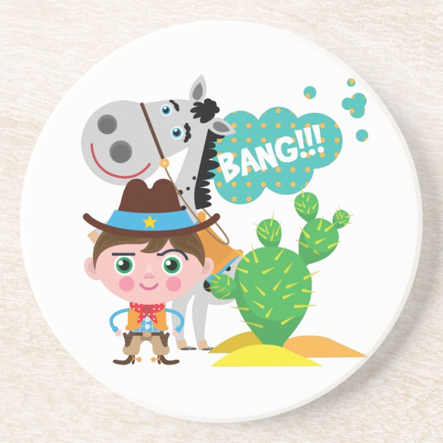 Cowboy och häst underlägg (Framsidan)