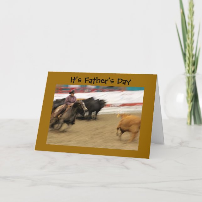 Cowboy och Horse Fars dag Card Kort (Framsida)