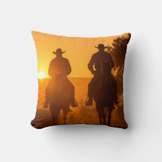 Cowboy och sunset Dekorativ kudde