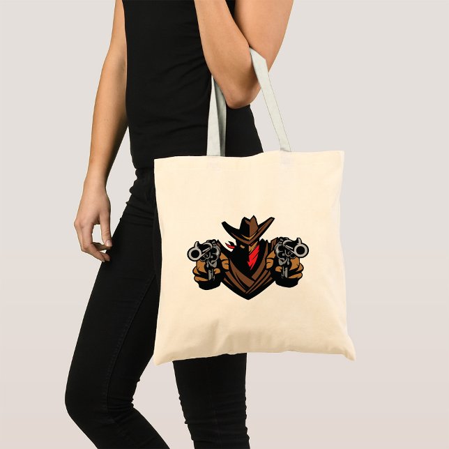 Cowboy Outlaw Tote Bag Tygkasse (Skapare uppladdad)