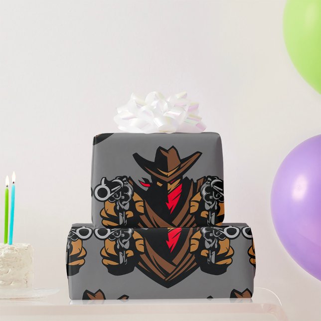 Cowboy Outlaw Wrapping Papper Presentpapper (Skapare uppladdad)