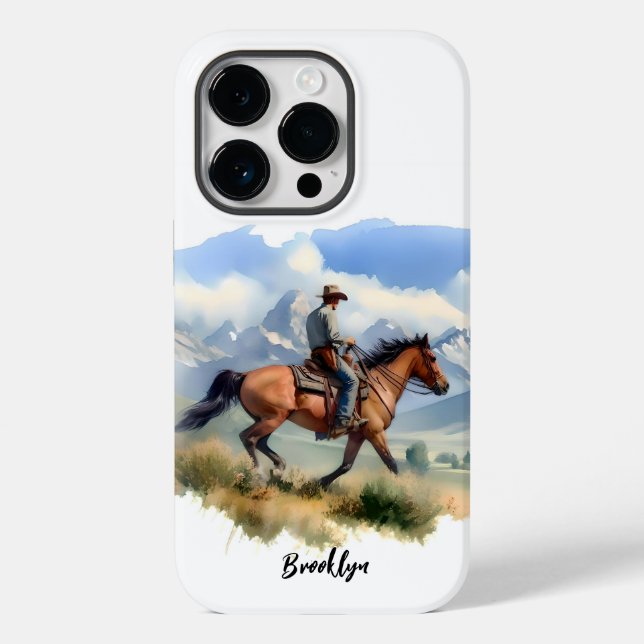 Cowboy på Bay Horse (Baksida)