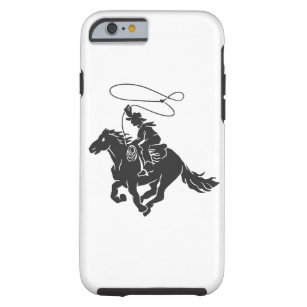 Cowboy på bojkottar som springer med lasso tough iPhone 6 case