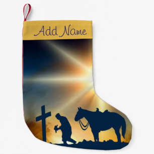 Cowboy på den arga julstrumpan liten julstrumpa
