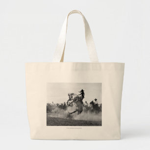 Cowboy på en sparka bakut bronco jumbo tygkasse
