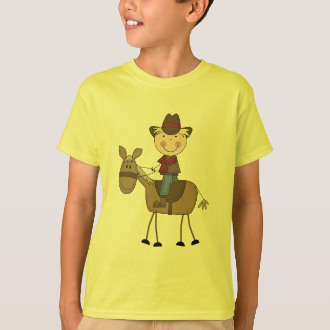 Cowboy på hästTshirts och gåvor Tee Shirt (Framsida)