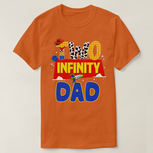 Cowboy Pappa 2 oändlighet och mer än födelsedagsed T Shirt (Design framsida)