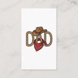 Cowboy Pappa Rep Had Bandana Vintage Gravyr Desi Visitkort