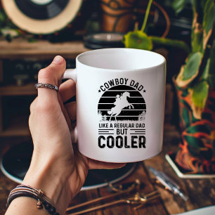 Cowboy Pappa som en vanlig Pappa men en kolercowbo Kaffemugg