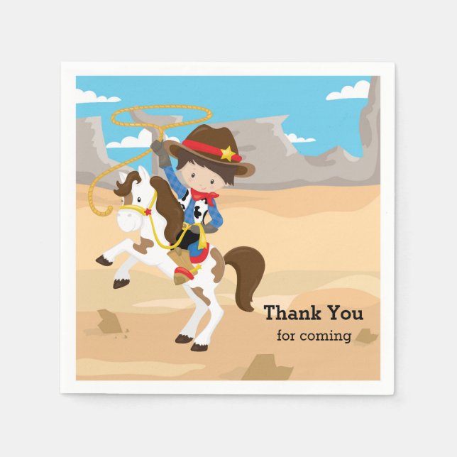 Cowboy Pappersservett (Framsidan)