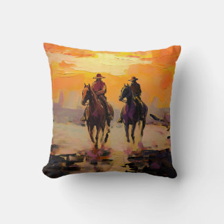 Cowboy Pillow Western Cushion Wild West Pillow Kudde