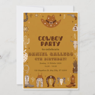 CowBoy-platta Helgdag-kort Julkort