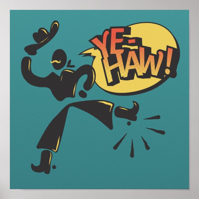 Cowboy popkonst - retro poster (Framsidan)