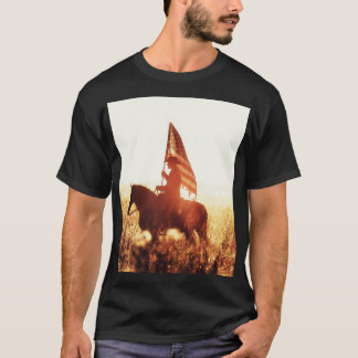 Cowboy Porträtt USA flagga Theme. T Shirt