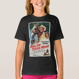 Cowboy Poster Roll på Texas Måne T Shirt