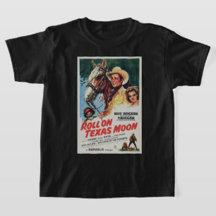 Cowboy Poster Roll på Texas Måne T Shirt