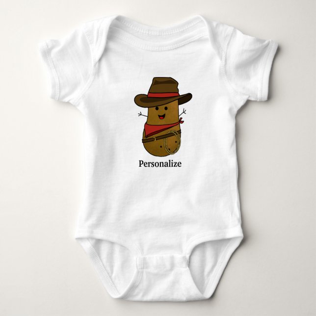 Cowboy Potato Personlig T Shirt (Framsida)