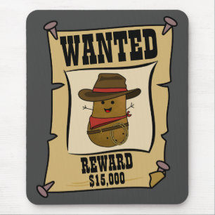 Cowboy Potato Wanted Poster Musmatta