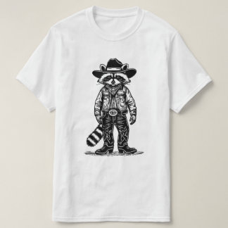 cowboy raccoon t shirt