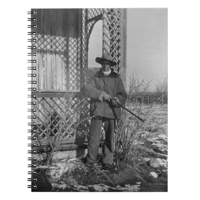 Cowboy Rancher eller Canadian Outlaw of Gammala vä Anteckningsbok (Framsidan)