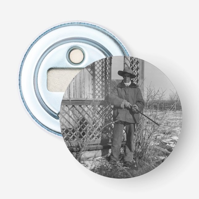 Cowboy Rancher eller Canadian Outlaw of Gammala vä Flasköppnare (Framsidan)