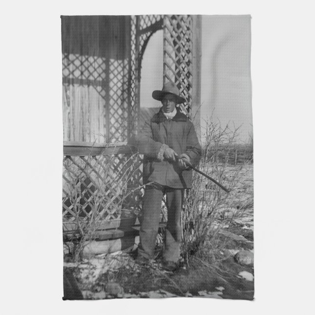 Cowboy Rancher eller Canadian Outlaw of Gammala vä Kökshandduk (Vertikal)