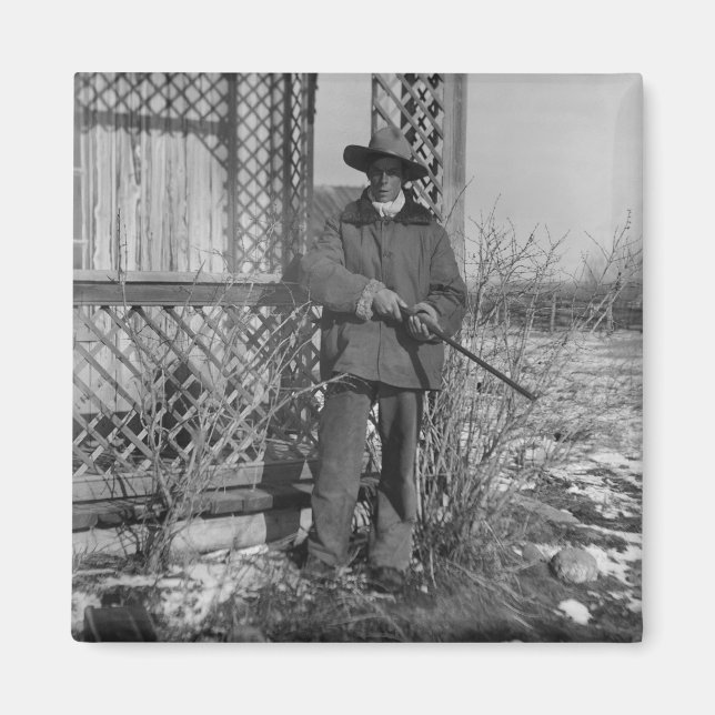 Cowboy Rancher eller Canadian Outlaw of Gammala vä Magnet (Framsidan)