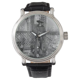 Cowboy Rancher of Canadian Gammala västern Farm Armbandsur