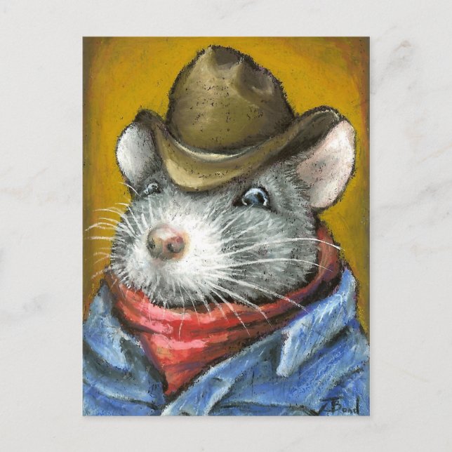 Cowboy råtta vykort (Framsida)