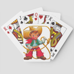 Cowboy Retro Boy Child Cute Western Casinokort