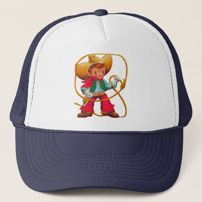 Cowboy Retro Boy Child Cute Western Keps (Framsida)