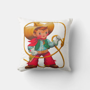 Cowboy Retro Boy Child Cute Western Kudde