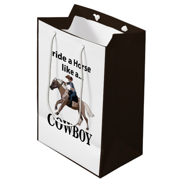 Cowboy Ride A Horse som en Cowboy (Framsidan Vinklad)