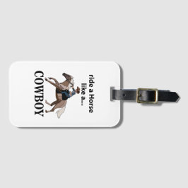 Cowboy Ride A Horse som en Cowboy Bagagebricka
