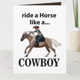 Cowboy Ride A Horse som en Cowboy Kort