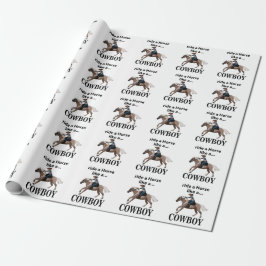 Cowboy Ride A Horse som en Cowboy Presentpapper