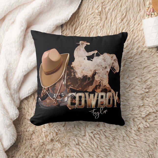 Cowboy rider westerna stövlar, cowboyhatt kudde (Filt)