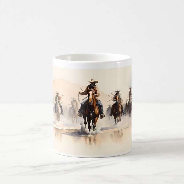 Cowboy Rides the Horse Kaffemugg (Center)