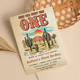 Cowboy Rodeo 1:a födelsedagen hur Västern var en F Inbjudningar