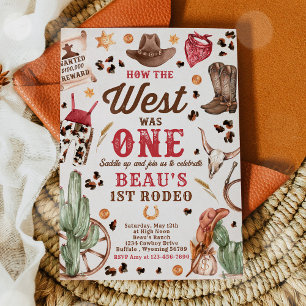 Cowboy Rodeo 1:a födelsedagen, hur Västern var en Inbjudningar