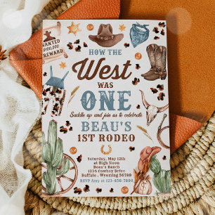 Cowboy Rodeo 1:a födelsedagen, hur Västern var en Inbjudningar
