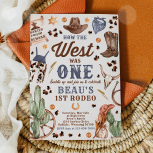 Cowboy Rodeo 1:a födelsedagen, hur Västern var en Inbjudningar
