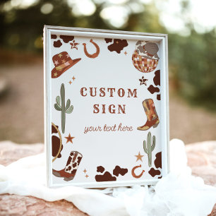 Cowboy Rodeo-Anpassningsbar för födelsedagskalende Poster