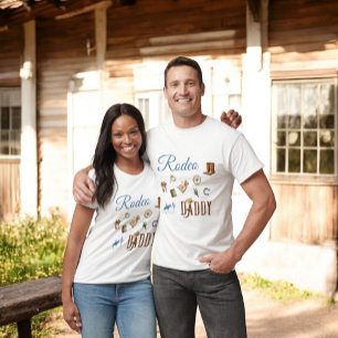 Cowboy Rodeo Äventyr Vilda western första födelsed T Shirt