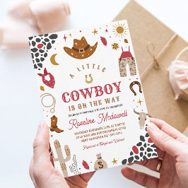 Cowboy Rodeo Boy Southwest Ranch Baby Shower Inbjudningar